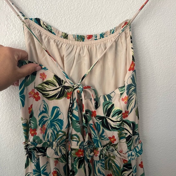 Anthropologie Lost+Wander Tiered Maxi Dress Womens Large Beige Sleeveless Floral - Picture 5 of 10